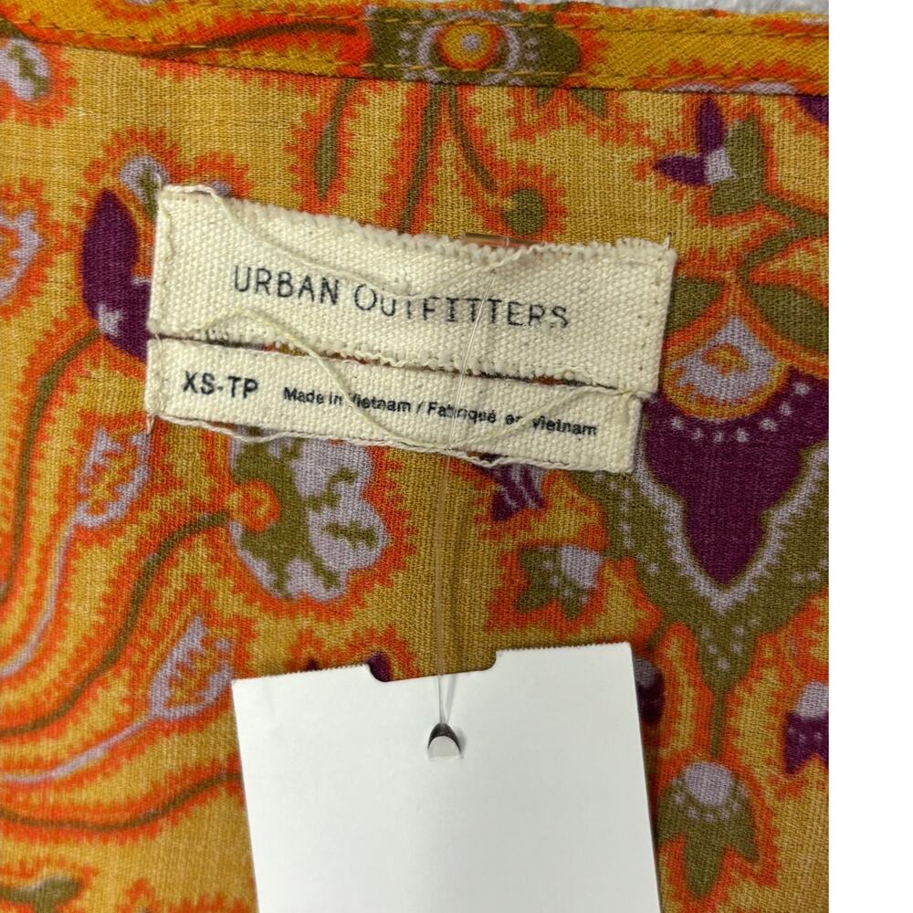 Urban Outfitters Women's Orange Floral Long Sleeve Dress Size XS #59807 - Picture 3 of 3